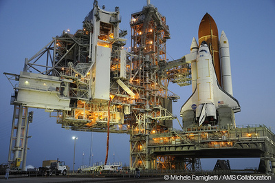 Shuttle Endeavour on pad