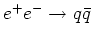 $e^+e^- \rightarrow q\bar{q}$