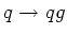 $q
\rightarrow qg$