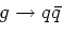 $g \rightarrow q\bar{q}$