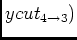 $ycut_{4 \rightarrow 3})$