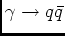 $\gamma \rightarrow q\bar{q}$