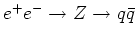 $e^+e^- \rightarrow Z \rightarrow q\bar{q}$