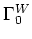 $\Gamma_0^W$