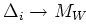 $\Delta_i \rightarrow M_W$